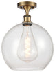 Innovations 516-1C-BB-G124-12-LED 1 Light Semi-Flush Mount, Brushed Brass
