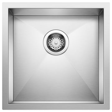 Blanco 443049 Quatrus 17" Undermount Single Basin Stainless Steel - Refined