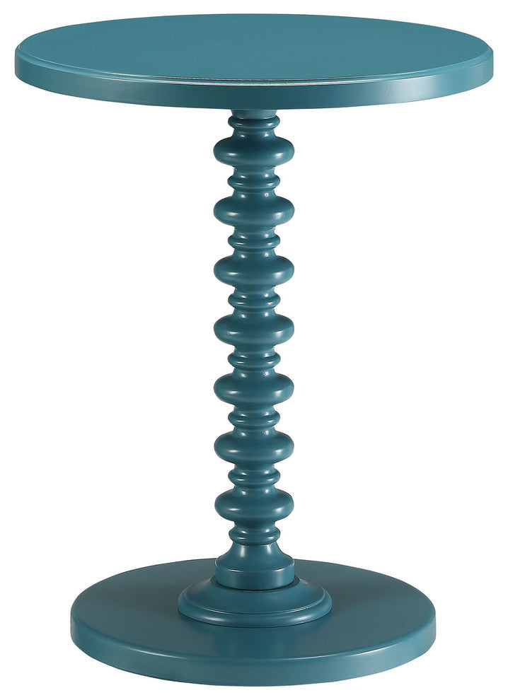 Urban Designs Kostka Wooden Accent Side Table, Teal