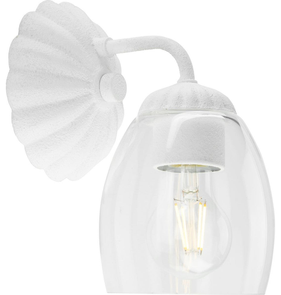 Quillan Collection Transitional Bath and Vanity Light, White Plaster