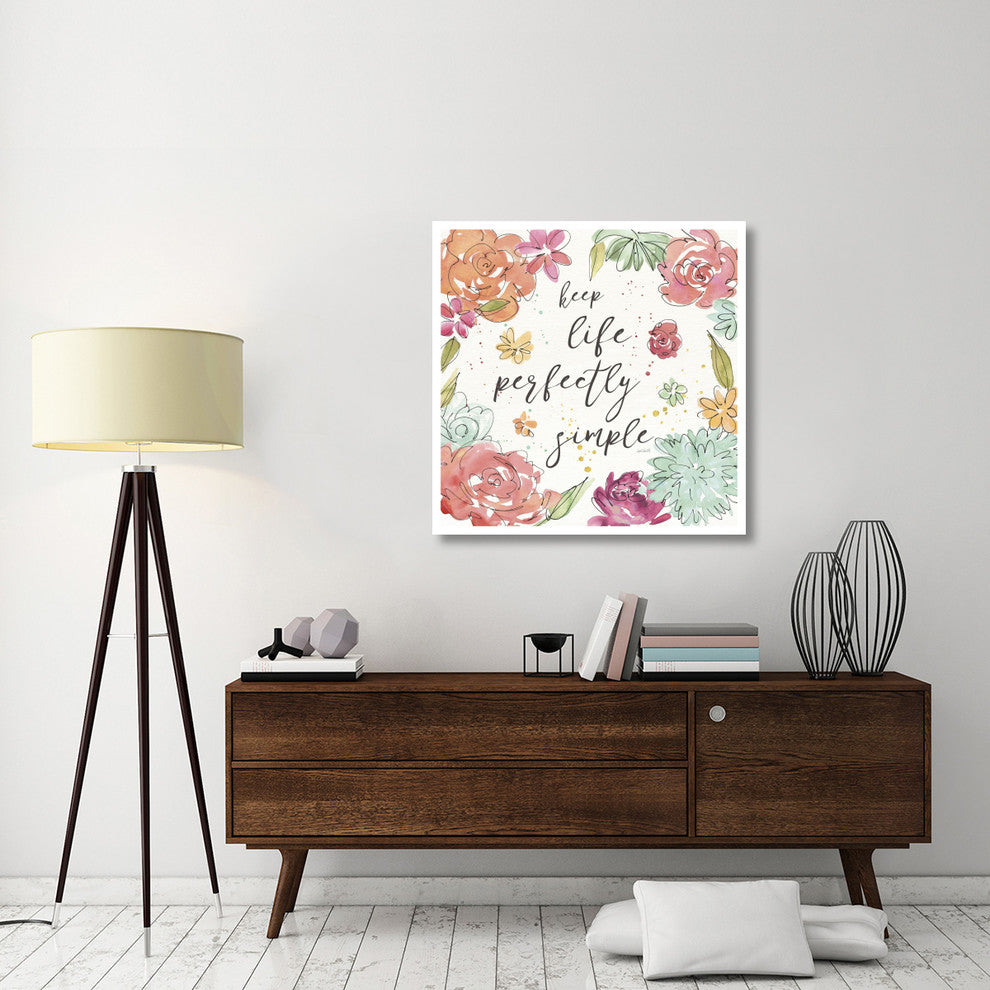 "Floral Fashion VI" Digital Paper Print by Anne Tavoletti, 38"x38"
