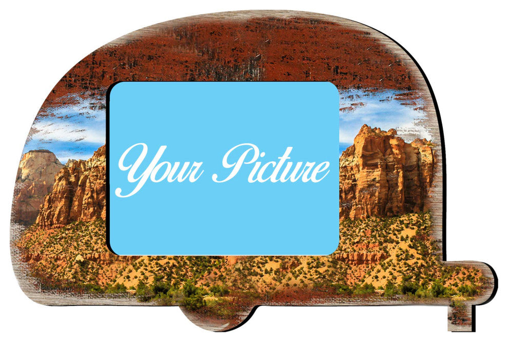 Camper Woodsy Picture Frame Set of 2