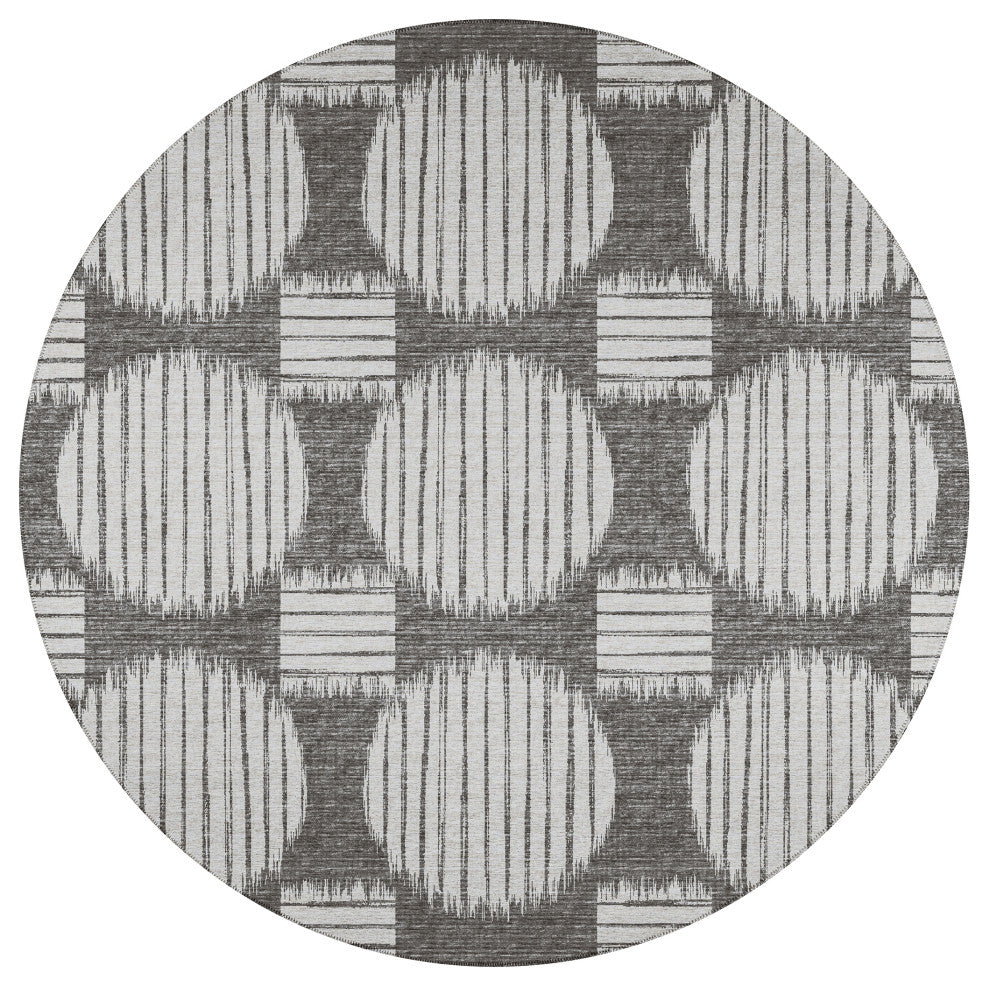 Indoor/Outdoor Sedona SN13 Midnight Machine Washable 10' x 10' Round Rug