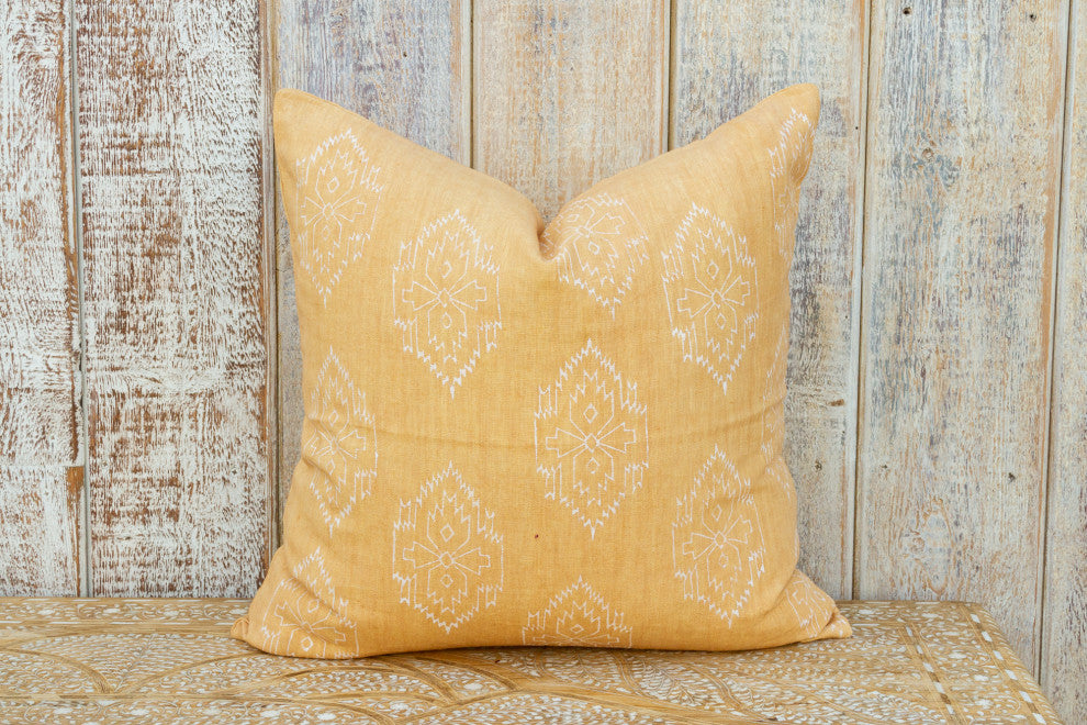 Chimalli Aztec Block Print Pillow