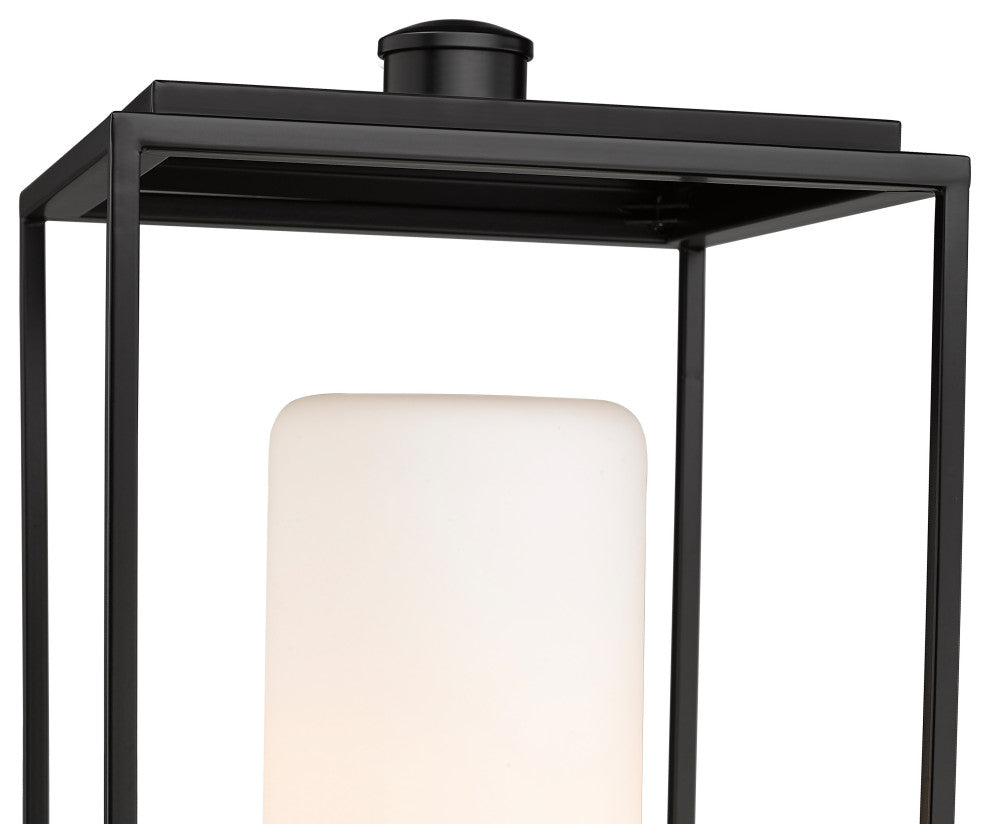 Z-LITE 595PHBR-519P-BK 1 Light Outdoor Post Mounted Fixture, Black