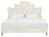 Serenity Cream Velvet Bed in King