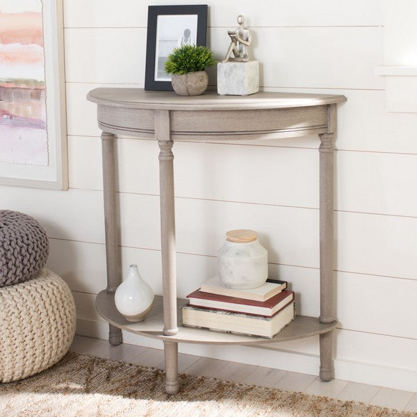 Safavieh Tinsley Half Round Console Table, Greige
