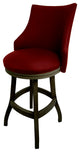 Swivel Wood Bar Stool 30", Bellissima, Red, Dark Shadow