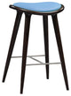 Lucio Oval Stool, Cappuccino with blue PU