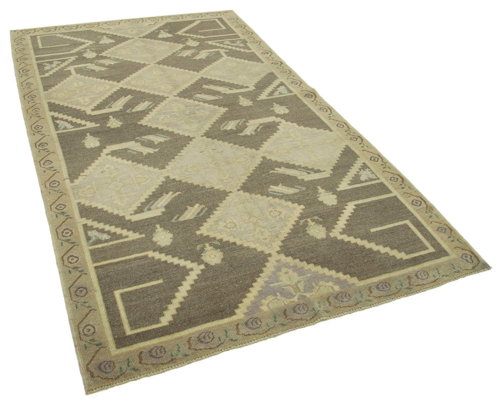 Rug N Carpet - Handwoven Turkish 4' 9'' x 8' 0'' Vintage Wool Rug