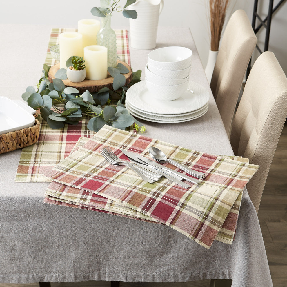DII Homespun Plaid Table Runner
