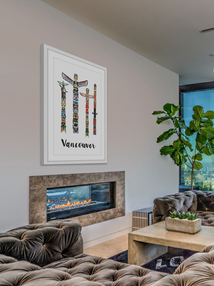 "Vancouver Totems" Framed Print by Molly Rosner