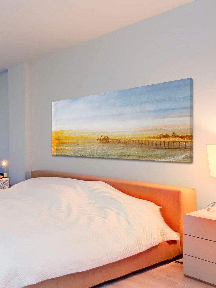 "Malibu Pier" Fine Art Canvas Print, 60"x20"