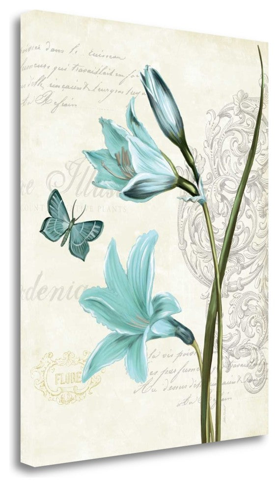"Lila Bleu II" By Katie Pertiet, Giclee Print on Gallery Wrap Canvas