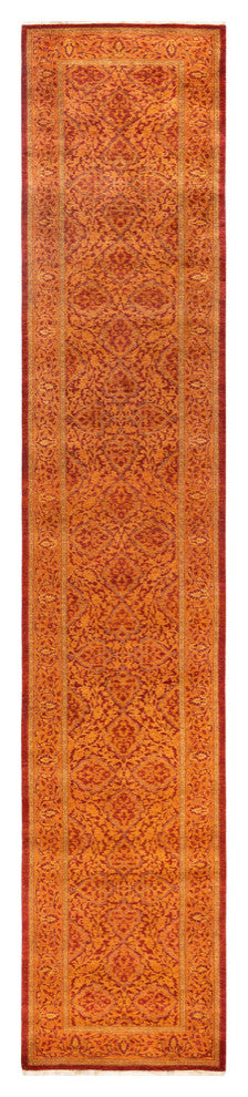 Mogul, One-of-a-Kind Hand-Knotted Area Rug Orange, 2'7"x13'9"