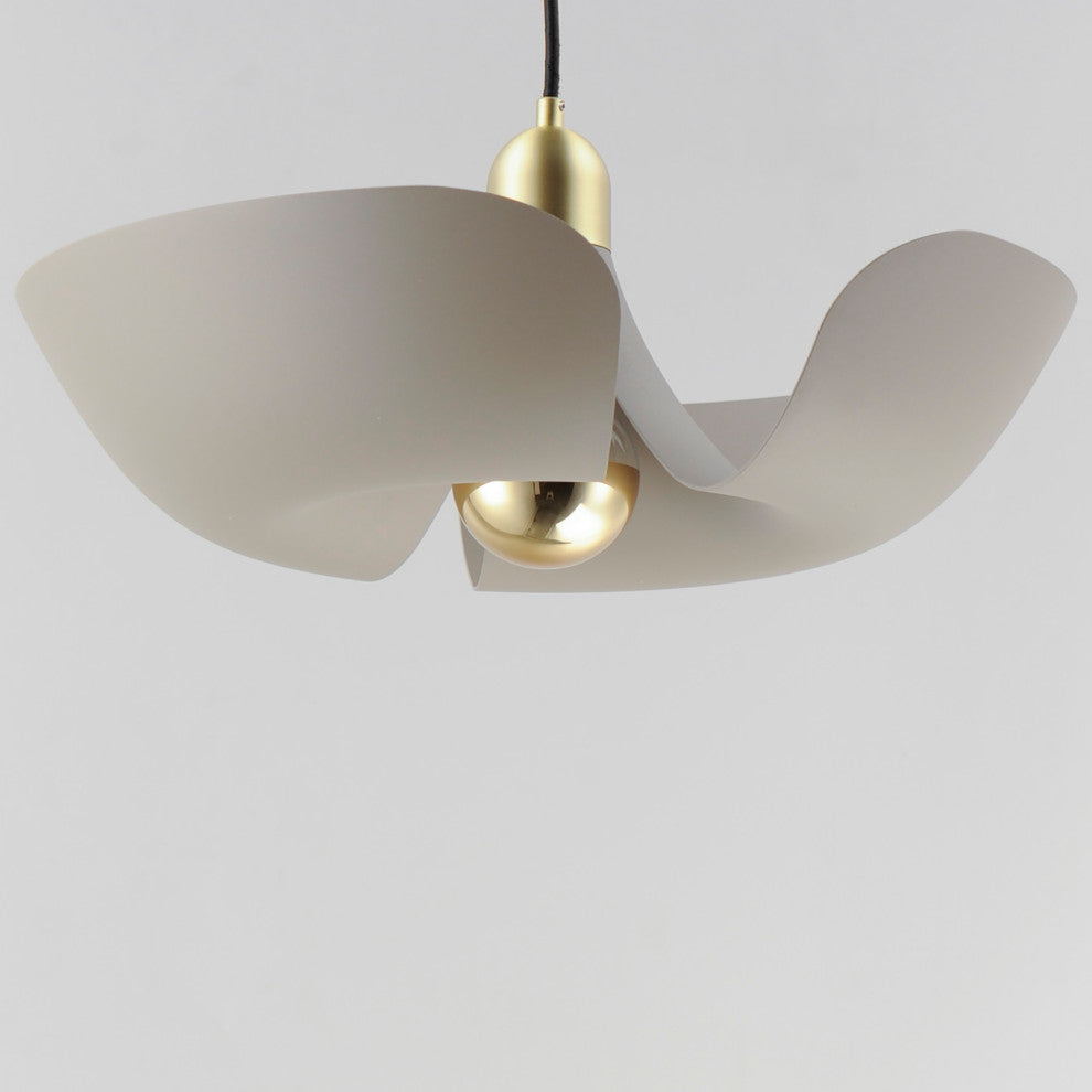 Maxim 11392 Poppy 18"W LED Pendant - Silver Gold / Satin Brass