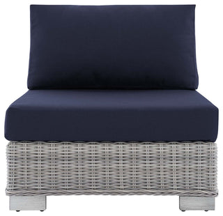 Conway Sunbrella Outdoor Patio Wicker Rattan Armless Chair