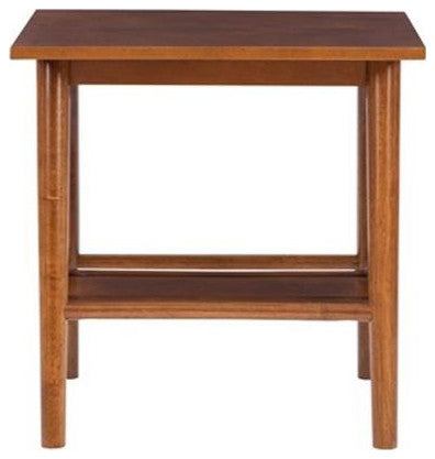 Linon Samantha Wood Accent End Table in Brown