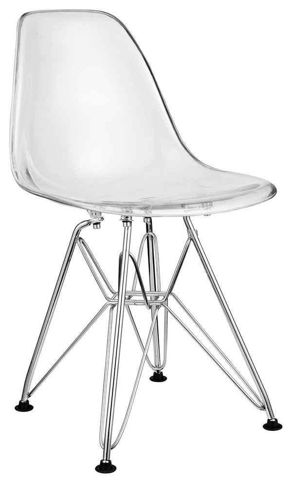 Modern Contemporary Kitchen Kids Chair Clear