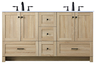 Home Living 60" Double Bathroom Vanity, Mango Wood