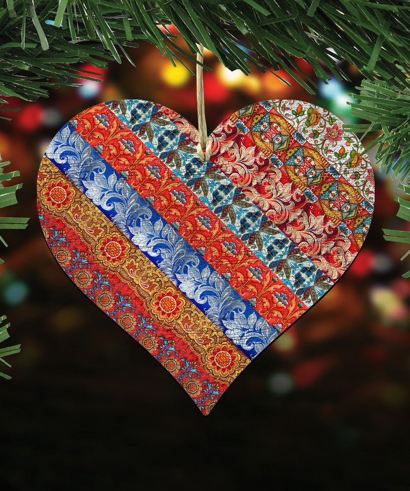 Quilted Heart Ornament