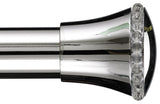 Sileste Non-Telescoping Curtain Rod, Chrome, 72''