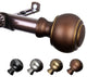 Hal 13/16" Curtain Rod, Cocoa, 120-170"