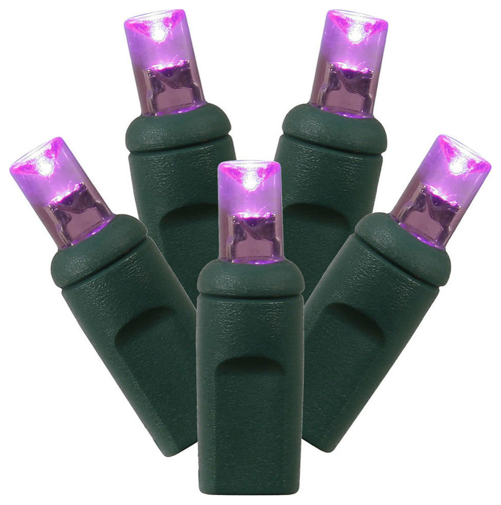 Vickerman X6G6106 100 Purple Wide Angle Led Christmas Single Mold Light Strand