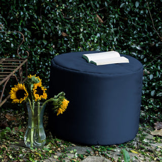Spring Outdoor Patio Bean Bag Pouf, Navy