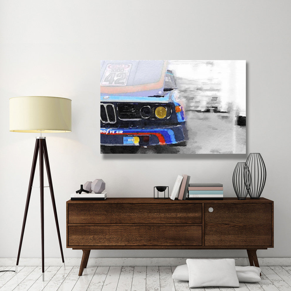 "BMW Lamp and Grill Watercolor" Fine Art Print