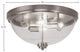 18" 4-Light Flush Mount Light, Brushed Nickel/Clear Bubble