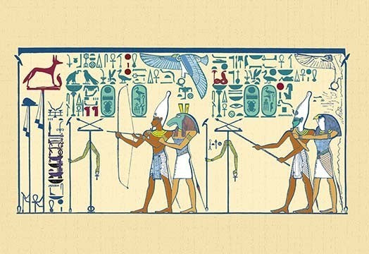 Nubti and Thothmes - Gallery Wrapped Canvas Art 28" x 42"