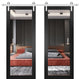 Double Barn Door 48 x 96, Lucia 1299 Matte Black & Mirror, Silver 13FT
