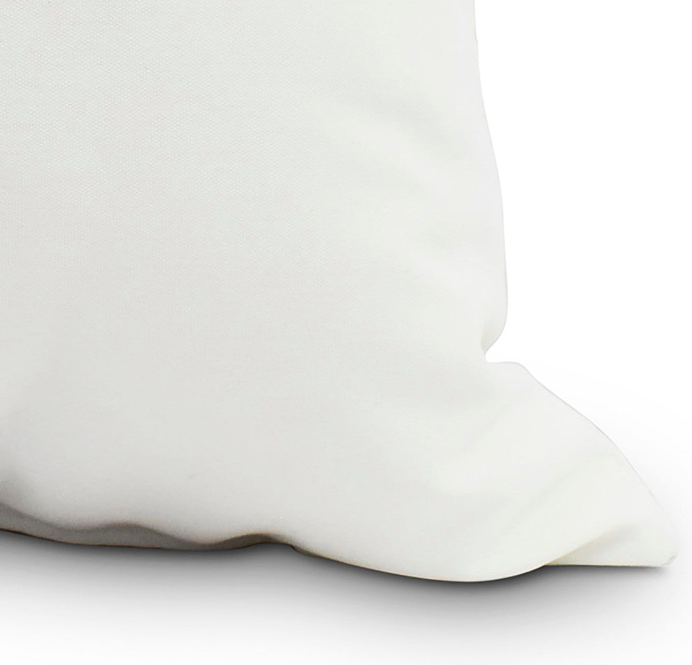 Natural Ornament 20" Off White Holiday Print Decorative Throw Pillow
