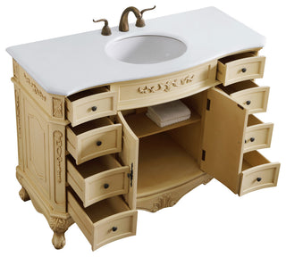 Bathroom Vanity, Light Antique Beige, 48", Single Sink