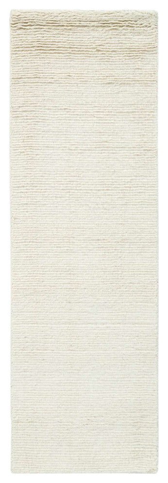 Bliss Solid Area Rug, Ivory, 2'6"x8'