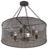 Crystorama Lighting Group JAS-A5016 Jasmine 6 Light 25"W Drum - Forged Bronze