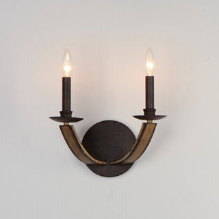 Maxim 20341 Basque 2 Light 13" Tall Wall Sconce - Driftwood / Anthracite