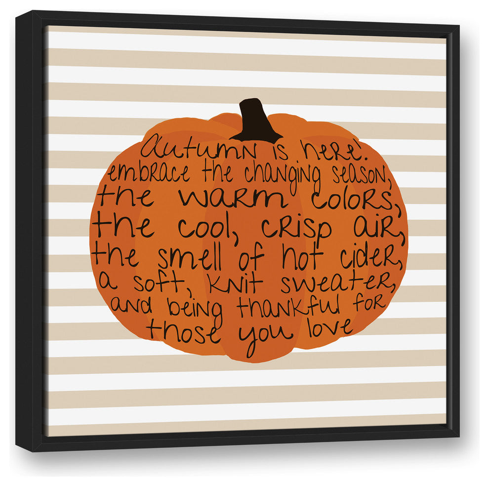 Embrace Autumn 24x24 Black Floating Framed Canvas