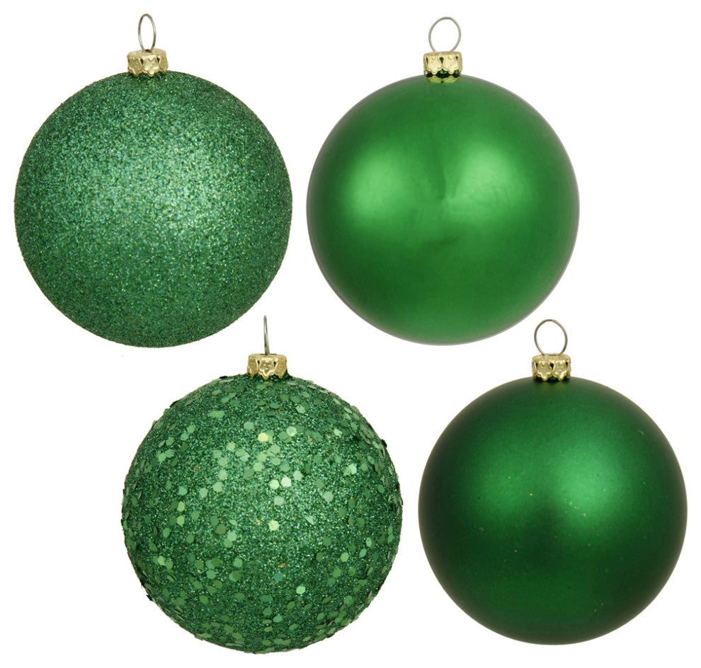 3" Green 4 Finish Orn Asst 16/Box