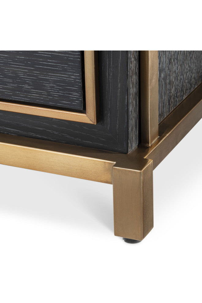 Charcoal Oak Bedside Table | Eichholtz Hazel