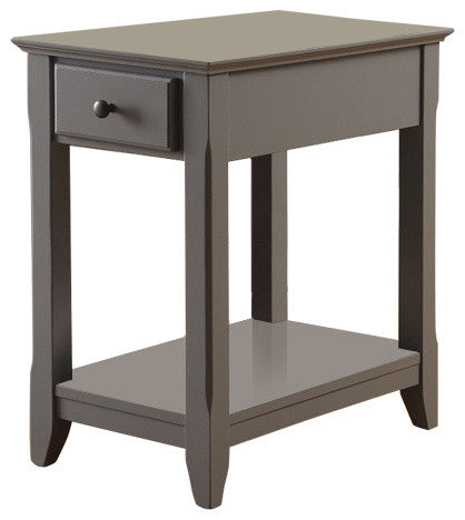 Benzara BM157302 Astonishing Side Table, Gray