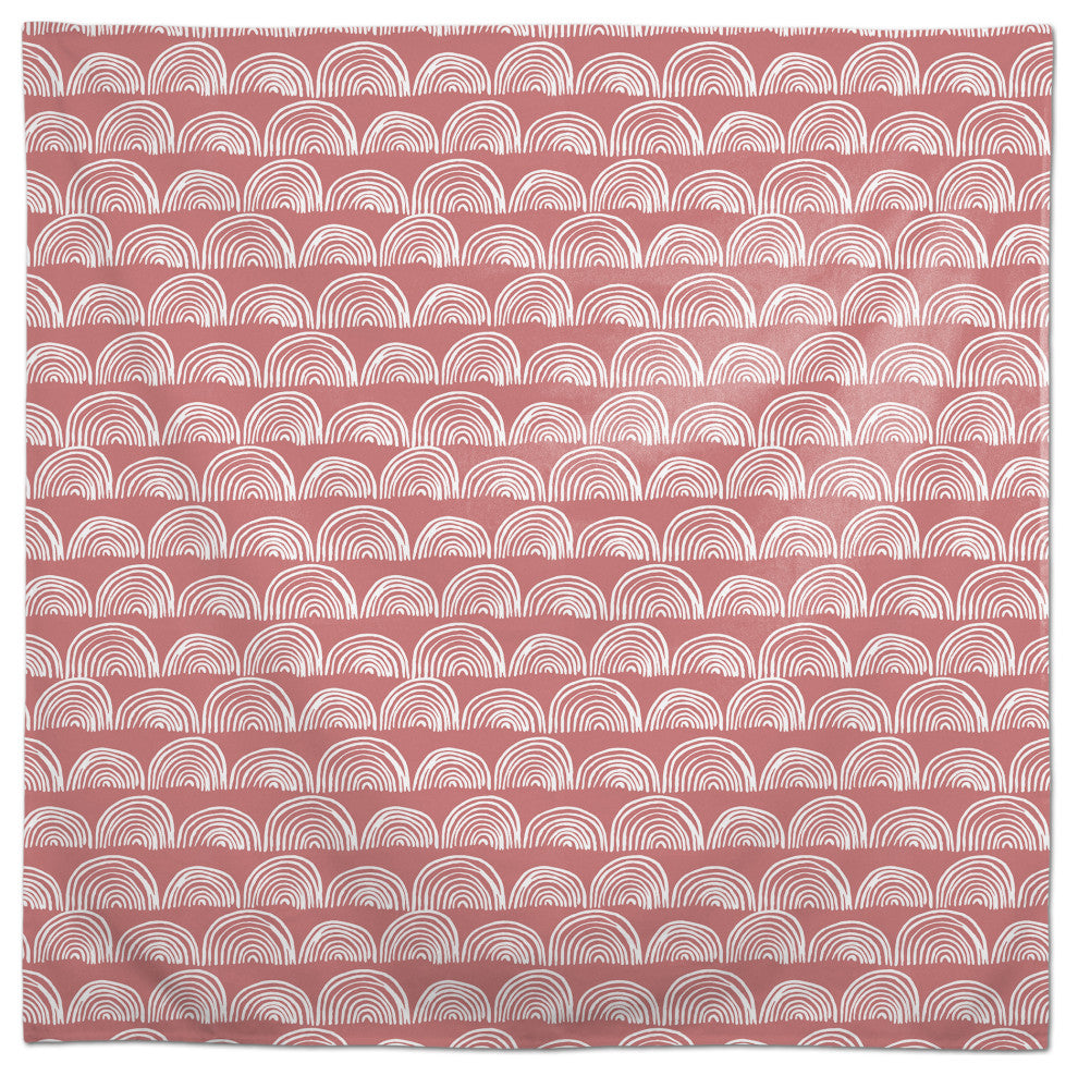 Half Circle Pattern Pink 2 58x58 Tablecloth