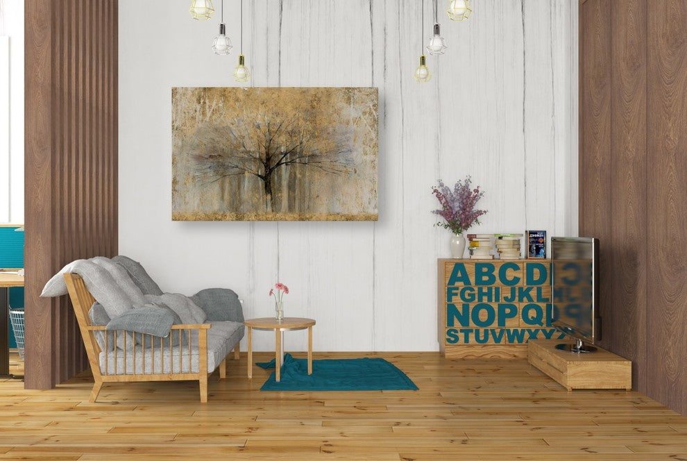 Epic Graffiti "Open Arms Gold" Giclee Canvas Wall Art, 26"x40"