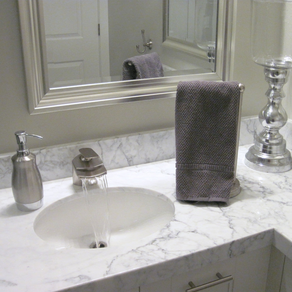 Novatto NBF-084 Wave Single Lever Waterfall Bathroom Faucet, Brushed Nickel