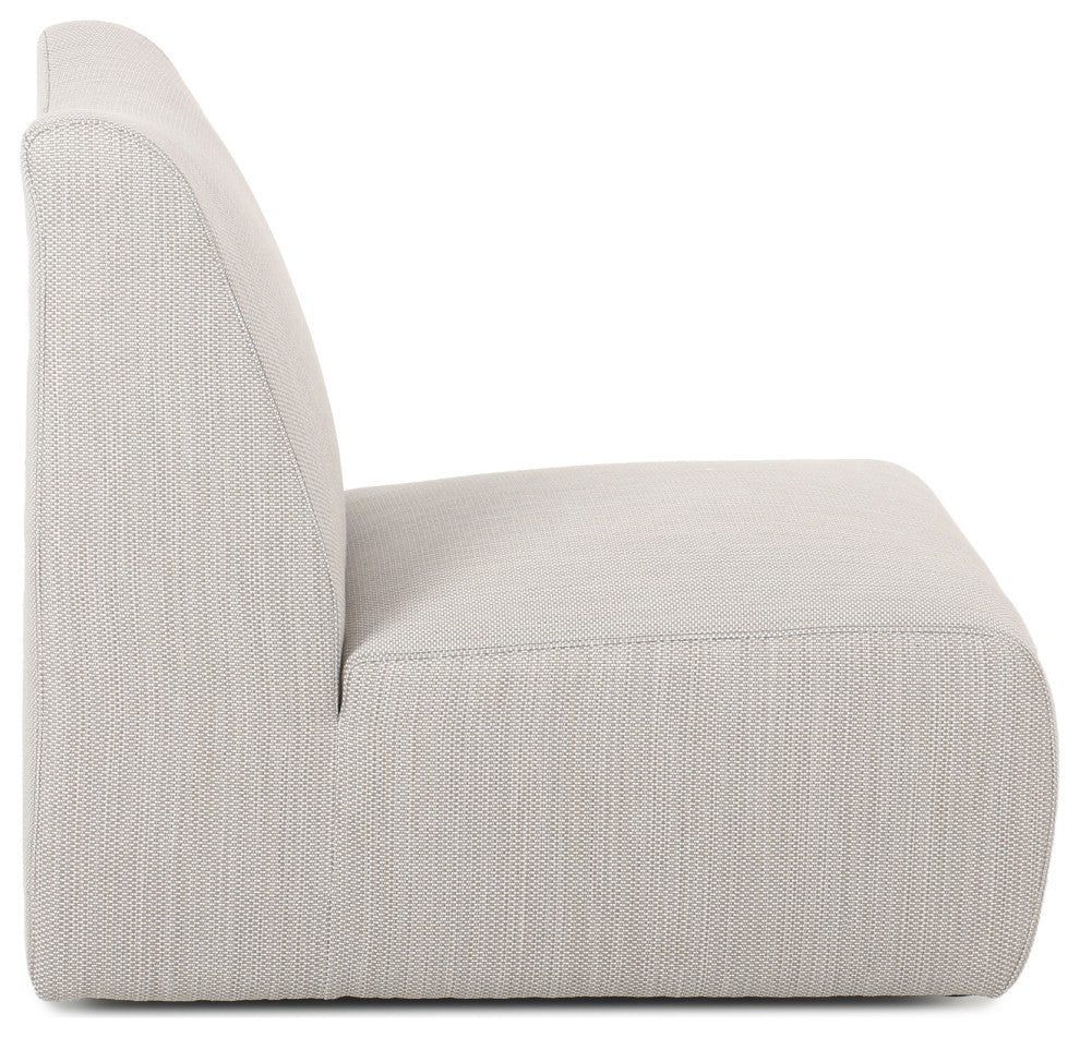 Kosas Home Atlas Outdoor Light Gray Fabric Swivel Accent Chair