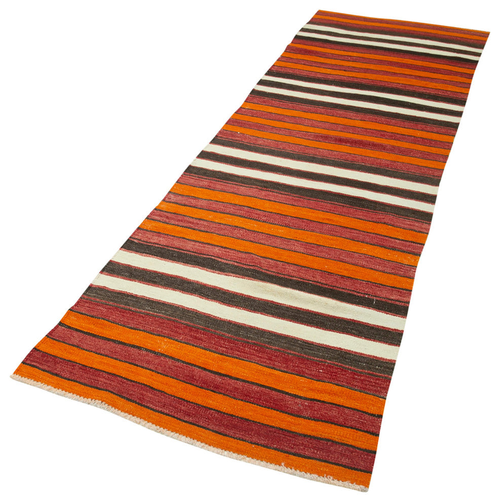 Rug N Carpet - Handmade Turkish 2' 11" x 10' 4" Tribal Runner Kilim Rug