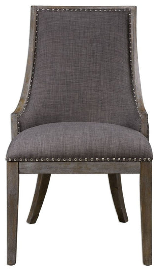 Uttermost Aidrian Charcoal Gray Accent Chair