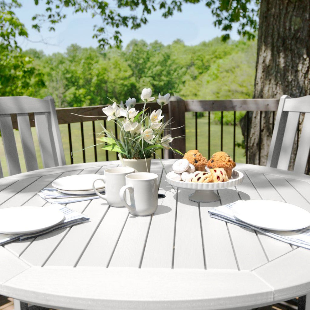 Lehigh 5-Piece Round Counter-Height Dining Set, White