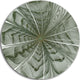 Symmetrical Light Green Fractal Flower, Floral Round Wall Art, 11"